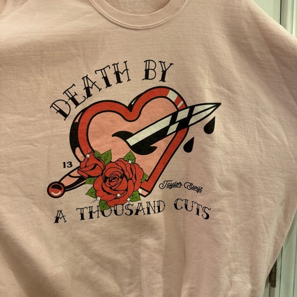 Taylor Swift Death By A Thousand Cuts Crewneck Sweatshirt 3XL - Picture 2 of 6